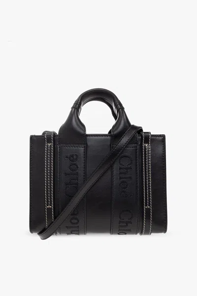 Chloé Mini Tote Hand Bag In Black