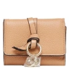 Chloé Mini Trifold, Light Tan, Single Size In Red