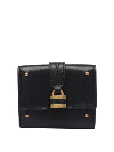 Chloé Mini Trifold Paddington Wallet In Black
