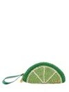 Chloé Chloe Tropicus Lime Braided Waxed Cord Clutch In Green