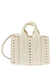 Chloé White Piccola Woody Satchel Bag In White