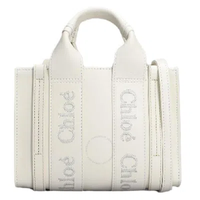 CHLOÉ CHLOE MINI WOODY LEATHER TOTE BAG