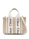 Chloé Mini Woody Linen Tote Bags