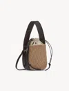 Chloé Mini Woven Leather Basket Bag In Kohlbrown