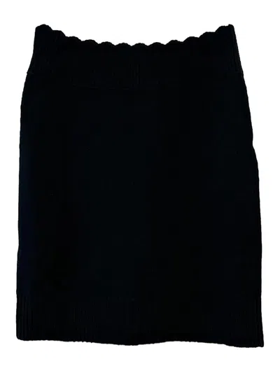 Chloé Fitted Mini Skirt In Wool And Cashmere Knit In Black