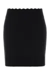 Chloé Black Wool Blend Mini Skirt In Black