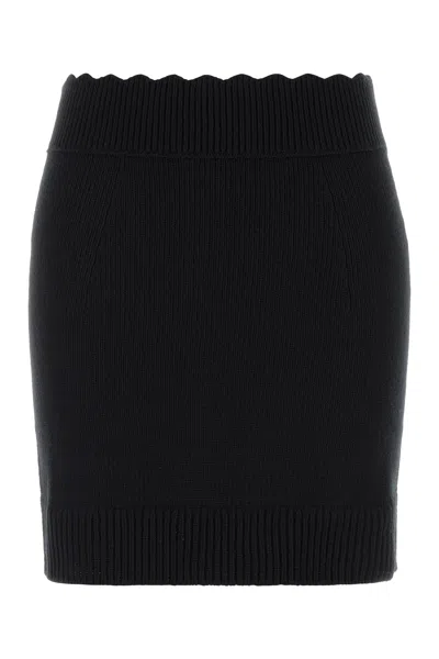 Chloé Black Wool Blend Mini Skirt