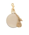 Chloé Mirror Key Ring With Shell In Nude