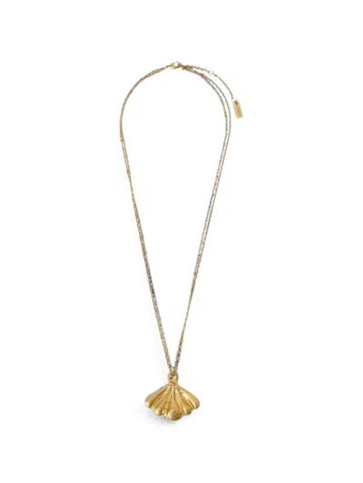 Chloé Mirror Pendant Necklace In Gold