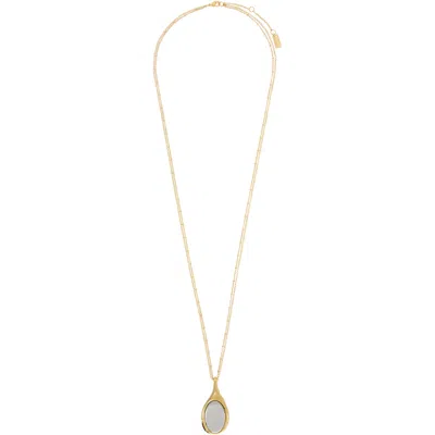 Chloé Mirrored Pendant ネックレス In Transparent