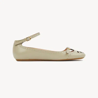 Chloé Misty Ballerina Green Size 8 100% Lambskin In Neutral