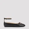 Chloé Chloe Misty Cut-out Leather Ballet Flats In Black