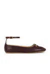Chloé Flat Shoe With Burnished Look Made In Italy In Multi