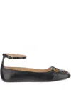 Chloé Chloe Misty Cut-out Leather Ballet Flats In Black