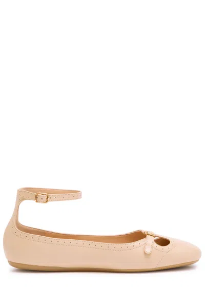 CHLOÉ CHLOE MISTY CUT-OUT LEATHER BALLET FLATS