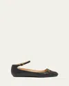 Chloé Misty Cutout Leather Ballerina Flats In Black