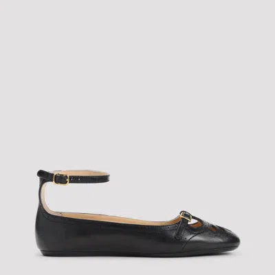 Chloé Misty Leather Ballerinas For Women In Animal Print