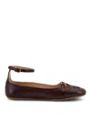 Chloé Flat Shoe With Burnished Look Made In Italy In Multi
