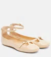 Chloé Misty Leather Ballet Flats In Neutral