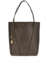 Chloé Spin Medium Tote Bag In Leather In Grau
