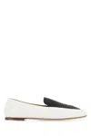 Chloé Olene Two-tone Loafers In White Leather In 90k