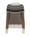 Chloé Mock-neck Fitted Sweater In Multi