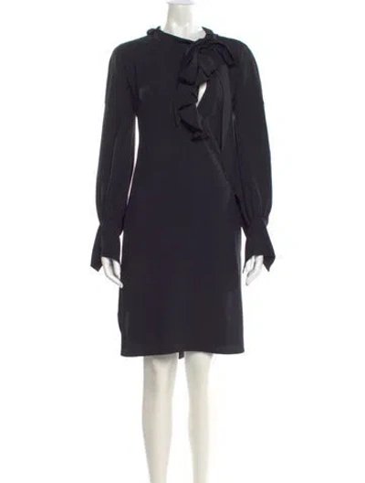 Pre-owned Chloé Mock Neck Knee-length Dress In Black