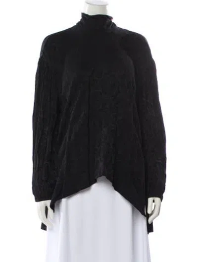 Pre-owned Chloé Mock Neck Long Sleeve Sweatshirt In Black