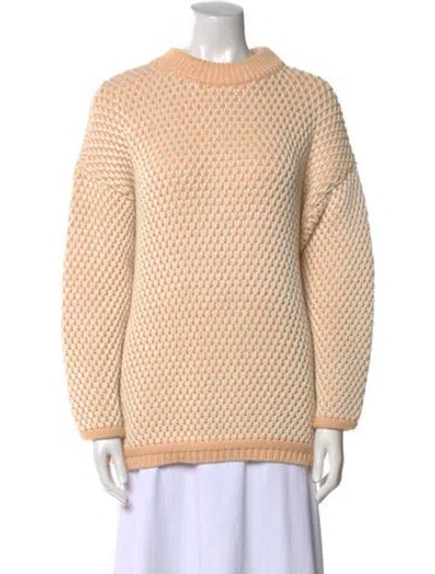 Pre-owned Chloé Mock Neck Long Sleeve Sweatshirt In Orange