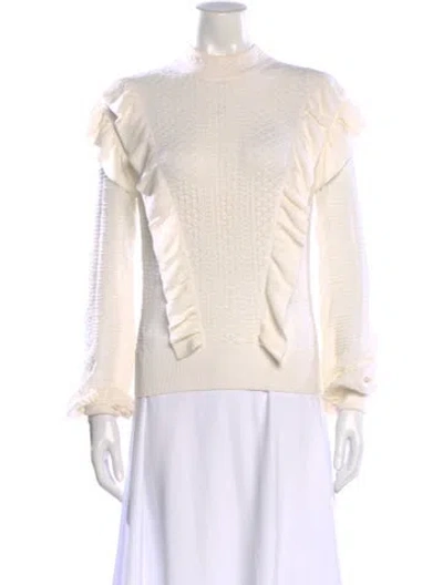 Pre-owned Chloé Mock Neck Sweater In Neutral