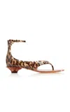 Chloé Jelly Flip-flop Sandals Tropical Print Shell Heel In Multi