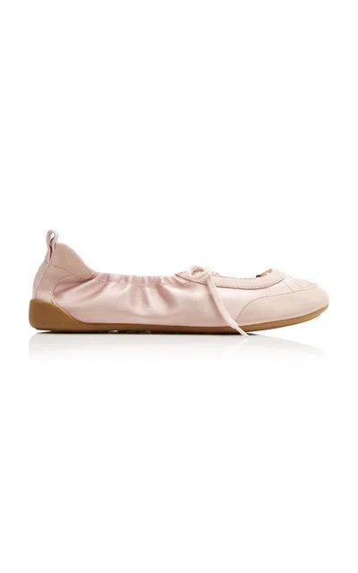 Chloé Kick Lace-up Ballerina Flats In Pink