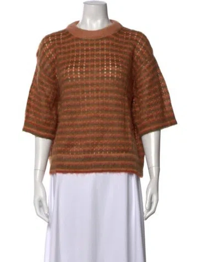 Pre-owned Chloé Mohair Striped Sweater In Neutral