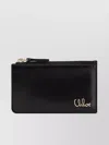 Chloé Monogrammed Leather Card Holder