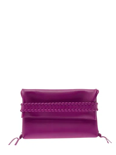 Chloé Mony Clutch Bag In S.purple