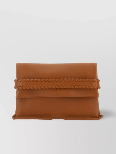 Chloé Mony Clutch In Luxe Caramel Leather In Brown