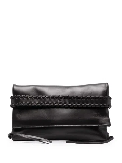 Chloé Mony Leather Clutch Bag In Black