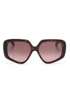 Chloé Mony Oversize-frame Sunglasses In Braun