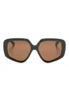 Chloé Mony Oversize-frame Sunglasses In Grün