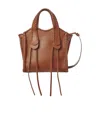 Chloé Mony Logo Debossed Small Tote Bag In Brown