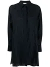 Chloé Mother-of-pearl Linen Shirt Dress In Blue