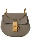 Chloé Motty Grey Leather Drew (authentic Pre-loved) In Gray
