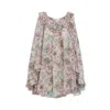 Chloé Bouquet-printed Organic Silk Crepe De Chine Mini Cape Dress In Multi