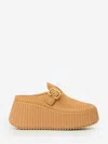 Chloé Mule Nama Con Platform In Brown