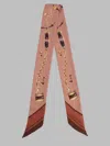 Chloé Chain Print Padlock Detail Rectangular Tie In Multi