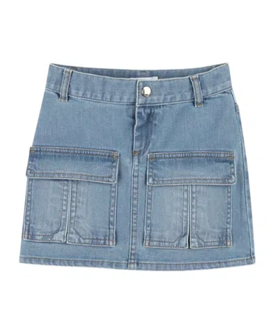 Chloé Multi-pocket Skirt In Blue
