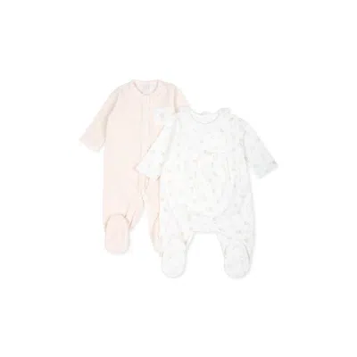 Chloé Multicolor Babygrow Set For Baby Girl With Logo And Flowers