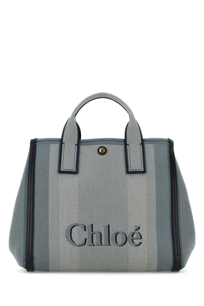 CHLOÉ MULTICOLOR CANVAS CHLOÃ© CARRY SHOPPING BAG