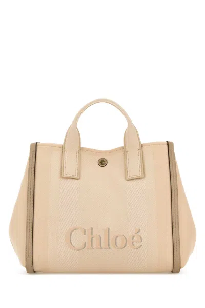 Chloé Multicolor Canvas Chloã© Carry Shopping Bag In Pink