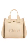 Chloé Small Canvas Carry Tote Bag In White